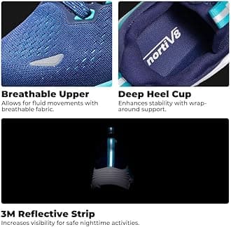 NORTIV 8 Women's Walking Shoes Cushion Comfortable ActiveBreeze Running Tennis Shoes Non-Slip Workout Gym Sports Athletic Breathable Fashion Sneakers