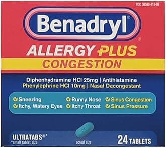 Allergy + Congestion, 24 Tablets Each (Pack of 3)