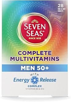 Seven Seas Complete Multivitamins For Men 50+, Energy Release Complex, 28 Tablets Tailored For Daily Health Maintenance, Vitamins & Minerals, 7 Key Benefits, Blend With Vitamin B6 & B12, D & Zinc