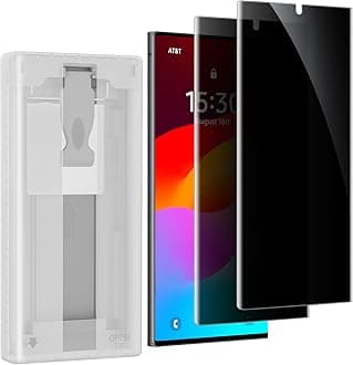 for Samsung Galaxy S23 Ultra Privacy Screen Protector,2 Pack PET Film [Not Glass],25° Anti-Spy S22 Ultra Screen Protector,Auto Dust-Elimination Installation, Bubble Free,Case Friendly