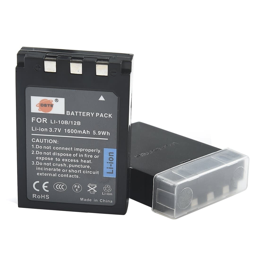 DSTE 2x LI-10B Replacement Li-ion Battery for Olympus Camedia C-70 C-770 C-5000 C-7000 D-590 X-3 X-500 Stylus 500 600 800 810 1000 Camera as LI-12B