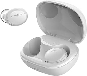 NokiaComfort Earbuds – TWS-411 WH Wireless Bluetooth Earbuds with microphone for phone, laptop and tablet. Compatible with iOS and Android – IPX5 – Up to 29 hours with compact charging case – White