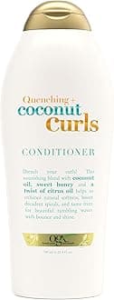 OGX Quenching + Coconut Curls, Moisturizing Conditioner for Curly Hair, Detangling, Curl Enhancing, 25.4 fl oz