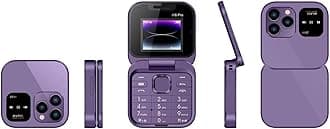 i16 PRO Mini Flip Mobile Phone,Simplicity and Ease of Use Affordability Lightweight and Portable (Purple)