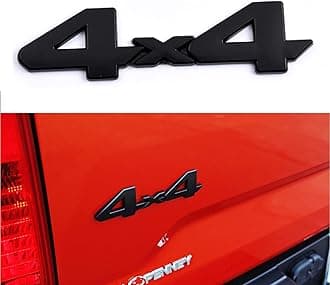 1Pack Metal Car 4x4 Emblem 3D Chrome Badge Decal Sticker Compatible with 4RUNNER Tundra Tacoma Rear Tailgate Tail Gate Door Truck SUV Pickup (New Matt Black)