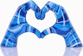 DOVDOV Hand Heart Decoration, Heart Hand Statue, Love Finger Sculpture Wedding Decoration, Suitable for Bookshelf Coffee Table Office Bedroom TV Cabinet Bookshelf Small Ornaments Home Decoration.