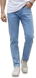 Urbano Fashion Men's Light Blue Slim Fit Denim Jeans Stretchable (epsjean-lblu-32-02)