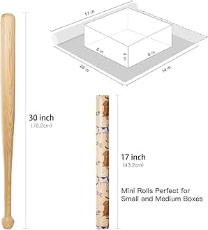 RUSPEPA Cat Wrapping Paper Roll, Mini Roll, Spring Cats with Floral Pattern Kraft Paper, Funny Cartoon Animal Gift Wrap for Pet Lovers, Birthday, and Spring Celebration, 17 Inches X 16.4 Feet