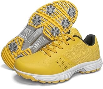 THESTRON Professional Golf Shoes for Men 7 Spikes Non-Slip Outdoor Golf Sport Training Sneakers Mens Comfortable Sport Shoes for Golfing Size 7-15