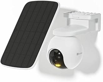 EZVIZ CB8 Kit - 2K Solar Security Camera, WiFi Camera Outdoor 360° Battery Camera CCTV with Two-Way Talk, Color Night Vision, Waterproof, Auto-Tracking, Human & Motion Detection (Solar Panel Included)