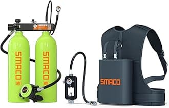 Mini Scuba Tank 3.8L Scuba Diving Tank (Assembled by Two 1.9L Cylinders) for Shallow Water Diving Support Breath Portable Scuba Tank Kit for Diving Entertainment