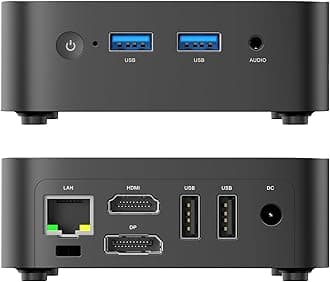 ACEMAGICBlack Vista V1 N97 Mini PC,8GB DDR4 RAM 256GB SSD Mini Computers, 12th Gen N97(Beat N100/N95, up to 3.6GHz) 4K Dual Display/WiFi for Home/Office,Win 11 Pro Small Desktop Computer