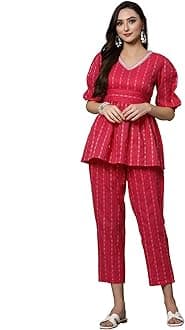 StylumWomen Woven Design Cotton Co-Ord Set
