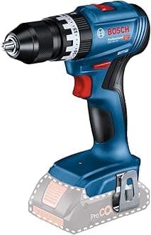Bosch Professional 18V System GSB 18V-45 Cordless Hammer Drill (Speed 1,900 min) ¹, Batteries and Charger Not Included, in Box), Blue, 06019K3300