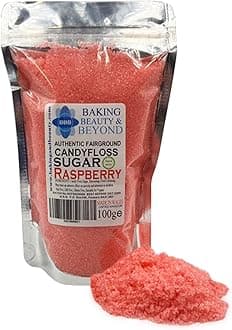 Baking Beauty and Beyond Premium Candy Floss Sugar 100g - Raspberry Flavour