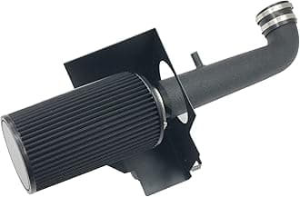 3-Inch Cold Air Intake Kit with Heat Shield + Filter Compatible for Jeep Wrangler 2012-2017 Wrangler JK 2018 3.6L V6 (Black Tube & Black Filter)