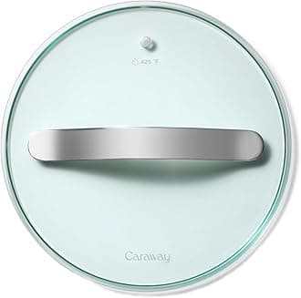 8" Glass Lid for Pots and Pans - Made With Tempered Glass - Sized to Fit Caraway Ceramic-Coated & Stainless Steel Cookware