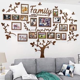 DIY Wall Decor Living Room Family Tree Wall Decor Sticker 3D Picture Frames C...