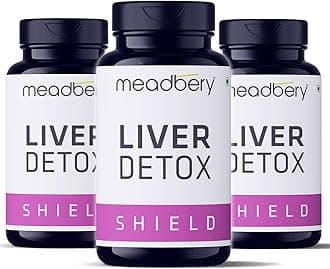 Meadbery Liver Detox Supplement For Men And Women With 600Mg Of Milk Thistle For Healthy Liver | Helps in Cleanse Liver, Natural Protection Against Fatty Liver (180 Tablets)