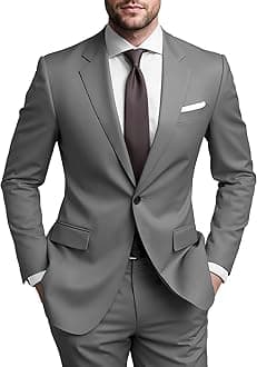 SHUZHXLZANGY Mens Suits Regular Fit 2 Piece Suit for Men Wedding Prom Business Formal Suit