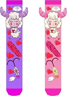 Crazy socks for kids Cute girl socks girls wacky Funky Stretch Mid to High Novelty Socks