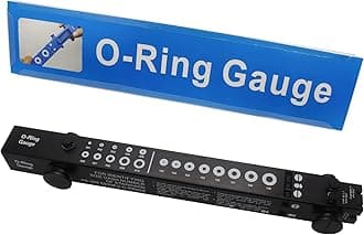 O-Ring Gauge Make Work Smart, Telescoping O Ring Sizing Plastic Gauge, Slide Style National Type, for Measuring O Rings Inner Diameter, OD, Thickness Gauge Black