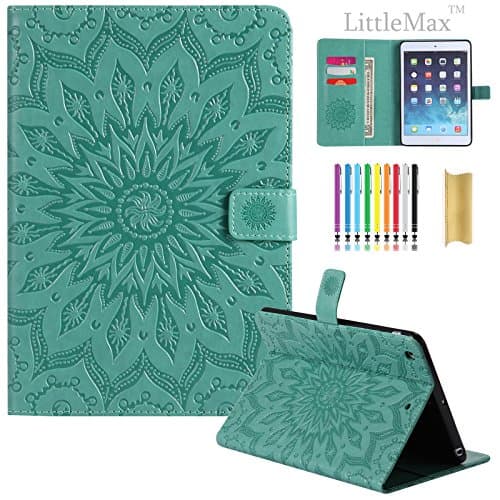 iPad Mini 5 2019 Case - LittleMax Ultra Slim Lightweight Thin PU Leather Stand Flip Case Auto Sleep/Wake Cover for iPad Mini 1/2/3/4/5-7.9 Inch - (#1 Cat Green)