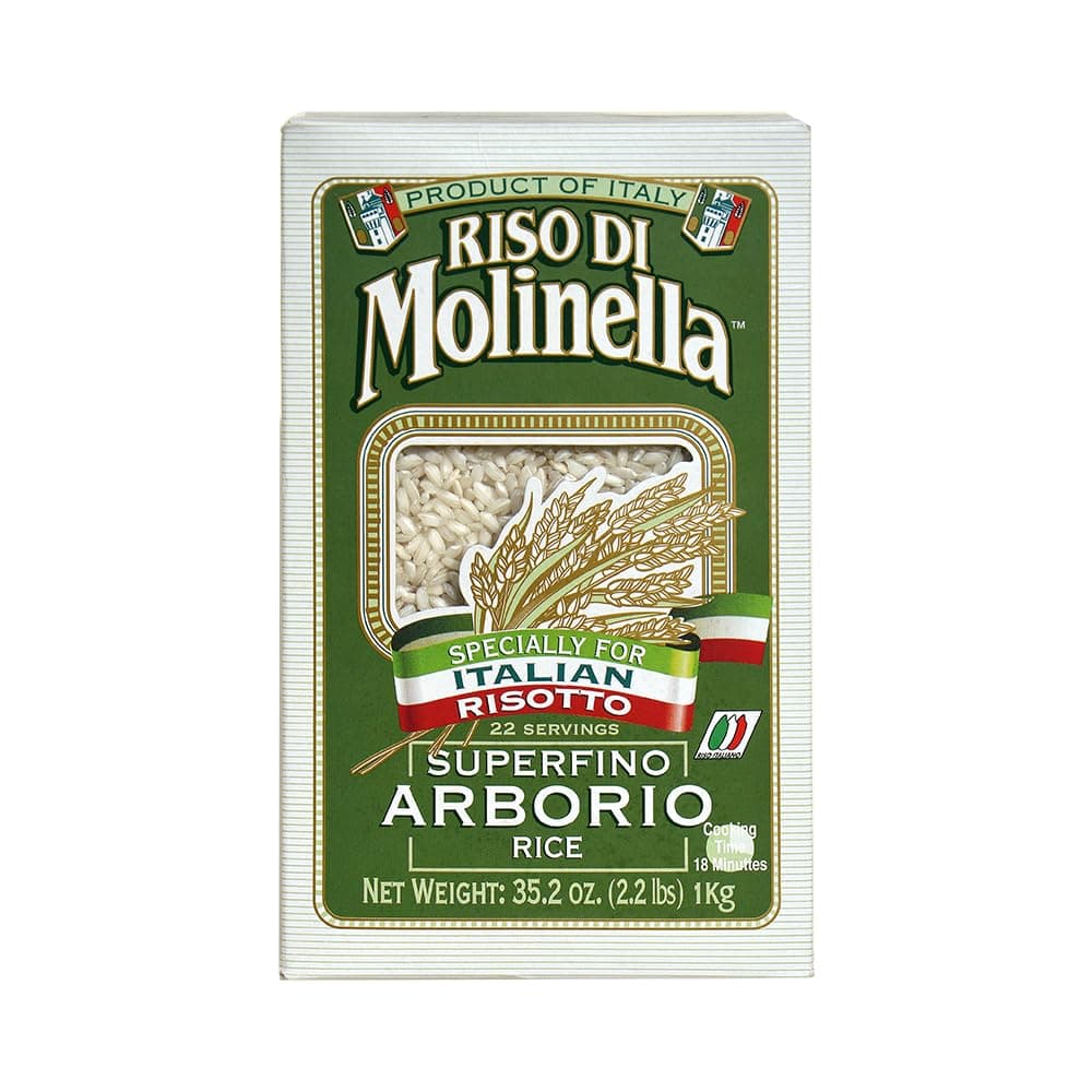 Molinella Italian Arborio Rice, 2.2-Pound Boxes, Pack of 4
