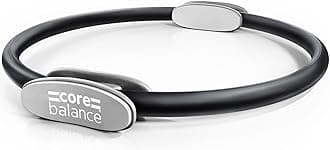 Core Balance Pilates Resistance Ring, Dual Grip Magic Exercise Circle, Double Handle Thigh Arm Toner, Physical Therapy Tool, 15 Inch