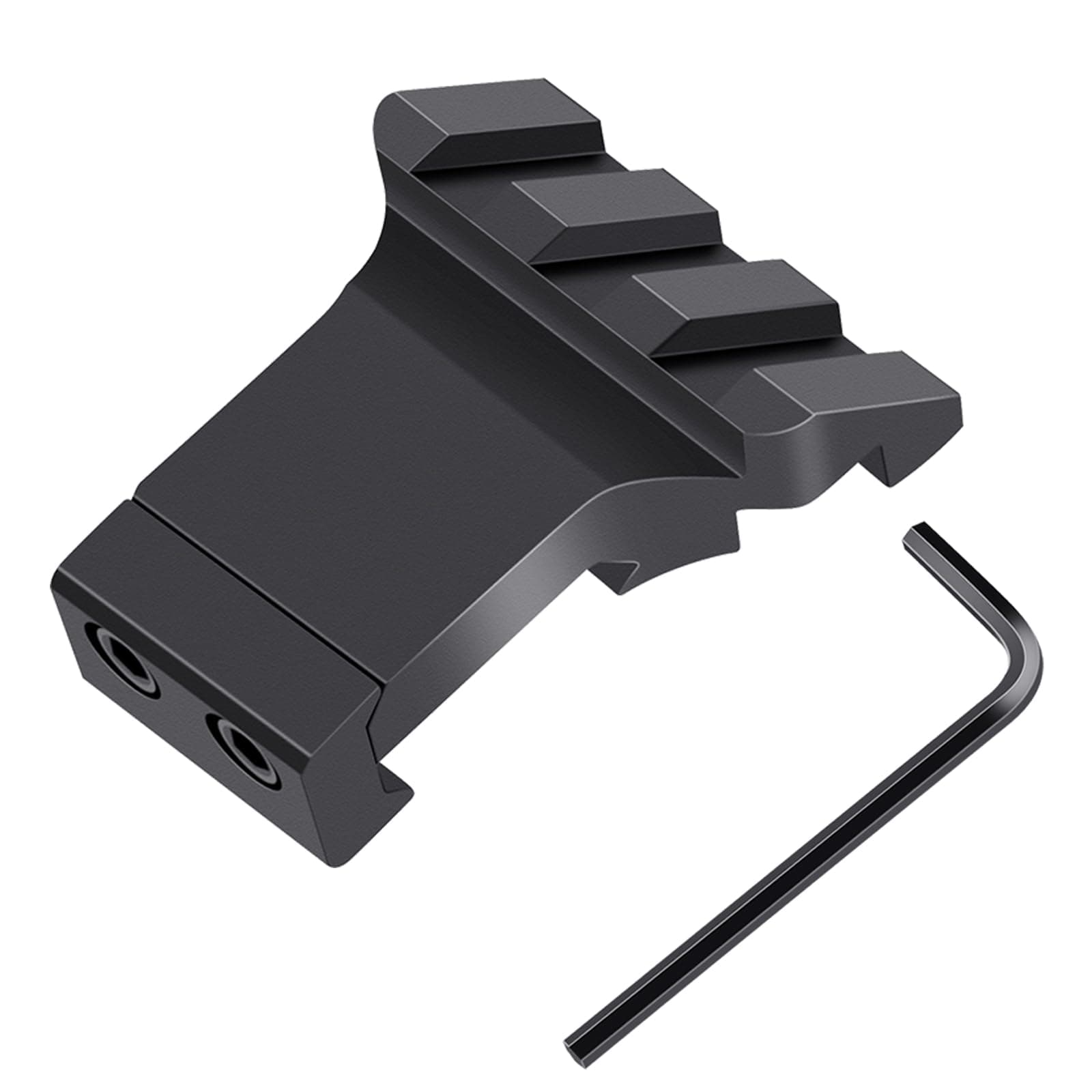 45° Picatinny Offset Rail Mount, 3 4 5 Slots 45 Degree Offset Picatinny Rail Mounts Aluminum Low Profile Adapter for Flashlight Laser Sight Optics