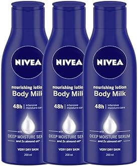 NIVEA Nourishing Lotion - Body Milk, 200ml (Pack of 3)