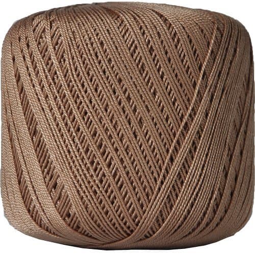 Threadart 100% Pure Cotton Crochet Thread - LT Brown - Size 10 and 3 - Singles and Bulk Packs Available - Size 10 - Color 33