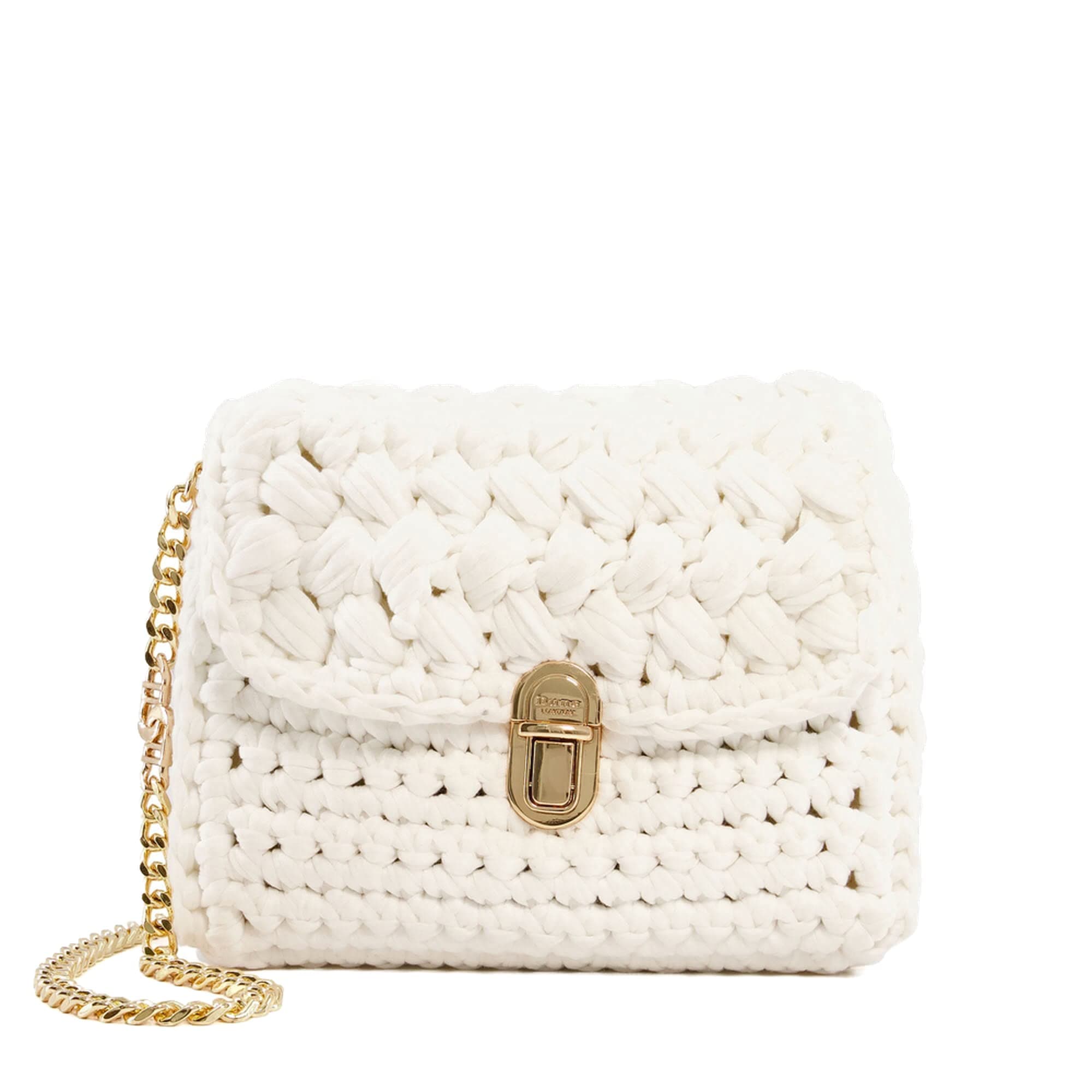 Dune Small Soft Weave Xbod Mini Bag White