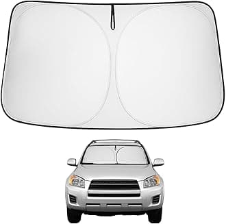 Proadsy 2026 Upgrade Front Windshield Sun Shade Foldable Sunshade Protector Custom Fit 2006-2012 RAV4 SUV Crossover, LE XLE Premium Limited XSE Hybrid Adventure Accessories