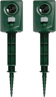 Cat Repellent, Set of 2 Ultrasonic Battery Operated Motion Activated Cat Repellent