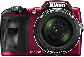Nikon COOLPIX L840 Digital Camera with 38x Optical Zoom and Built-In Wi-Fi (Red)
