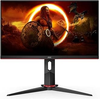 AOC24G2ZE 24" Gaming Monitor, Full HD 1920x1080, 240Hz 0.5ms, HDMI 2.0 x2, Display Port x1, AMD FreeSync Premium, 3-Sided Frameless, HDR Ready, Console Gaming Ready, 3-Year Zero-Bright-Dot