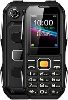 Tangxi Mini Rugged Cell Phone for Senior, 1.8 Inch Drop Proof and Dust Proof Outdoor Mobile Phone, 5800mAh Battery 32MB Unlocked GSM Cell Phone (Black)
