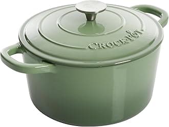 Crock-Pot Artisan Round Enameled Cast Iron Dutch Oven, 5-Quart, Pistachio Green