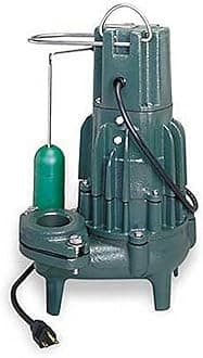 Zoeller 294-0003 230-Volt, 1-1/2 Horse Power Model D294 High Head Waste Mate Automatic Cast Iron Single Phase Submersible Sewage/Effluent Pump