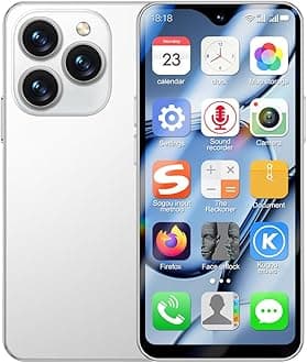 Truely Mini 4G Smartphone Unlocked with 4.3 Inch Full Screen, Android Smart Phone Dual SIM Dual Camera 2750mAh Facial Recognition Bluetooth WiFi Student Pocket Cellphone (White)