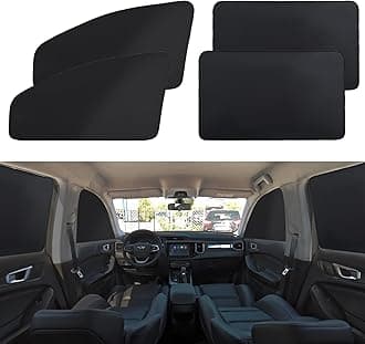 XCBYT Car Window Shades - 4 Pcs Car Privacy Curtains - 100% Block Light Car Window Covers - Magnetic Side Window Sun Shade Keeps Cooler for Breastfeeding, Taking a nap, Changing Clothes, Camping