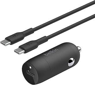 Belkin Boost↑Charge™ 30W USB-C Compact Fast Car Charger w/USB-C Cable Included, for iPhone 16, 16 Pro, iPhone 15, Galaxy S25, S24, Pixel 9 & 8, Note, Nintendo Switch 2 & More - Black