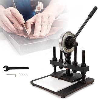 Adjustable Manual Die Cutting Machine 45Square Steel Leather Craft Cutter Tool Cut Pvc Eva Sheet Plate Press Pressure Sampling Mold Clicker Foam Gasket Stamping Hand Mould Embosser