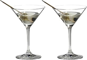 Riedel Vinum Martini Glasses - Crystal Glass, Dishwasher Safe, 2-Piece Set - Essential Home Bar Glassware 6416/77