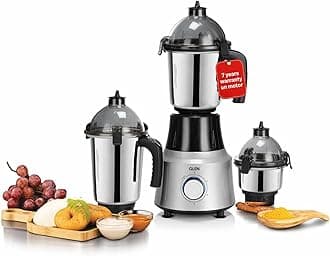 1000W Ultra Tuff Mixer Grinder & Juicer | 100% Copper Motor with 7 Years Warranty | 3 Stainless Steel Jars | 304 SS Blades | Overload Protection | 3 Speed Control with LED (SA4031jar3)