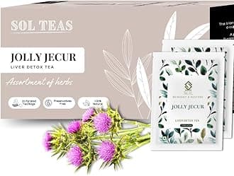 SOL - Reinvent & Restore Liver Detox Herbal Tea Bags-Dandelion Tea for Fatty Liver,Contains Milk Thistle,Nettle,Dandelion Root&Sarsaparilla,Helps Remove Toxins&Protect Liver(20 Tea Bags),40 Grams