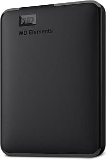 WD 2TB Elements Portable External Hard Drive USB 3.0 for PC - Black - WDBU6Y0020BBK-WESN