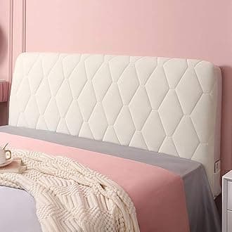Headboard Slipcover for Twin Queen Full California King Size Beds, Bed Headboard Cover Protector Padded Velvet Dustproof Stretch Solid Color Quilted Bed Head Covers