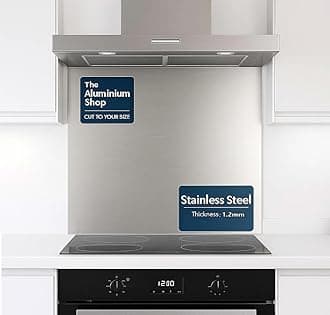 Stainless Steel 1.2mm Thick Brushed Kitchen Splashback (600mm x 400mm)